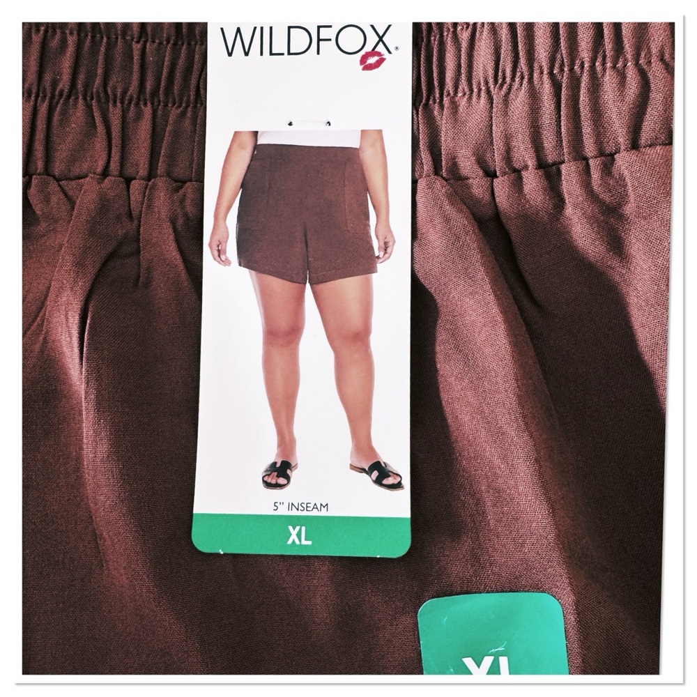 Wildfox Women’s Lightweight High Waist Brown Shorts